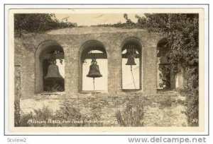 Real Photo: Mission Bells, San Juan Capistrano, California, 1930s PU