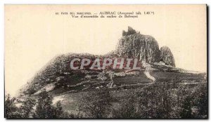 Old Postcard Narcissus Park View Aubrac d & # 39ensemble of rock Belveyet