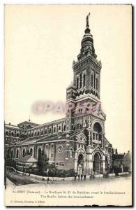 Old Postcard Albert Basilica ND Brebieres before the bombing Army
