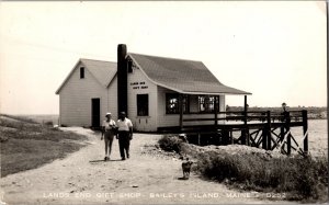 RPPC Lands End Gift Shop, Bailey's Island ME Vintage Postcard K67