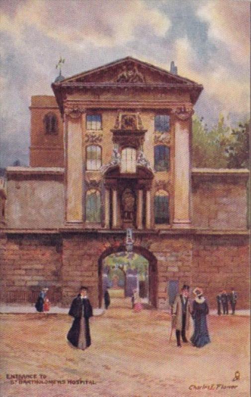 England London Entrance To St Bartholomews Hospital Tucks