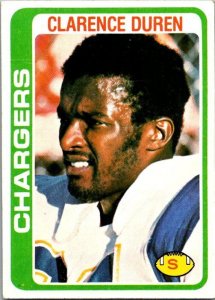 1978 Topps Football Card Clarence Duren San Diego Chargers sk7155