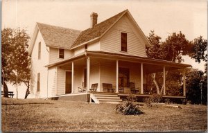 c1909 RPPC Home Of DA BRADLEY LAKE Maxinkuckee Culver Indiana JG12