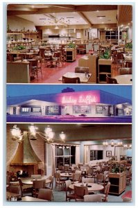 c1960 Bishop Buffet Lindale Plaza Multiview Cedar Rapids Iowa Vintage Postcard