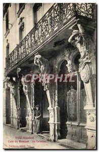 Old Postcard Toul Illustrates Cafe Du Bosquet The Caryatids