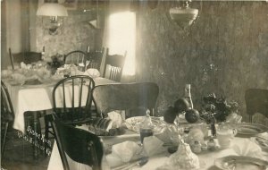 c1910 Bellaire Kansas Hotel Smith County Interior RPPC Postcard 25-12302