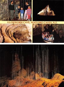 2~ 4X6 Postcards NZ New Zealand  GLOWWORN CAVE Waitomo Caves  KIDS~BOAT~THREADS