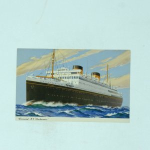 Cunard RMS Britannic vintage postcard NOS unused c1950s