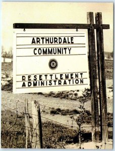 A signpost introducing a new social era in the U.S.A. - Arthurdale, WV