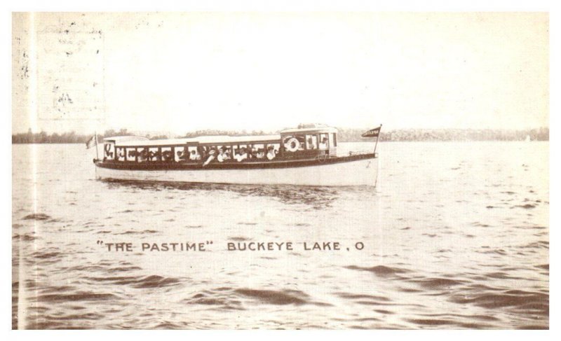 The Pastime Buckeye Lake Boat Postcard Posted 1918