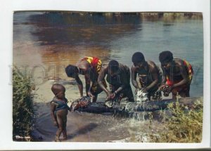 470812 Africa in pictures Washing in the River Old photo postcard