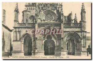 Old Postcard Holy Father in Vezelay Yonne Porch of the Church