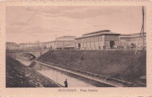 Bucuresti Piata Halelor & Uniform Man Docks Romania Old Postcard