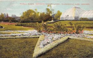Chicago Illinois~Washington Park~Floral Scene Opposite Conservatory~c1910 Pc