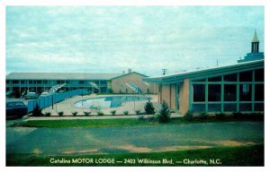 Postcard LODGE SCENE Charlotte North Carolina NC AQ5414