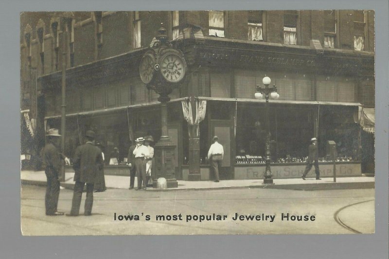 Des Moines IOWA RP 1910 ADVERTISING Jewelry Store Diamonds SCHLAMPP'S