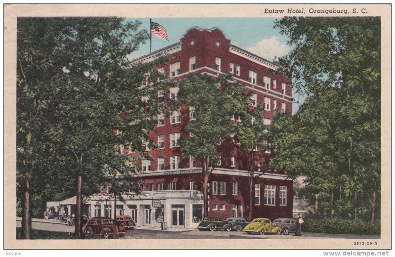 Eutaw Hotel, Classic Cars, ORANGEBURG, South Carolina, PU 1953