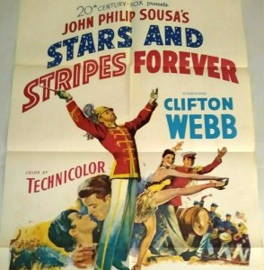 Stars And Stripes Forever Movie Poster 1953 Original Vintage 41 x 27 Folded