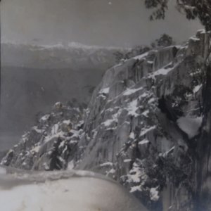 1880s Mount Buffalo Victoria Australia Snow Capped Peaks Stereoview Keystone  A4