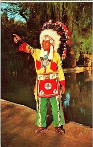 Chief White Eagle Knott's Berry Farm CA Vintage Postcard Standard View Card