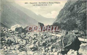 Old Postcard Dauphine De Vizille in Bourg d'Oisans Gorges Livet