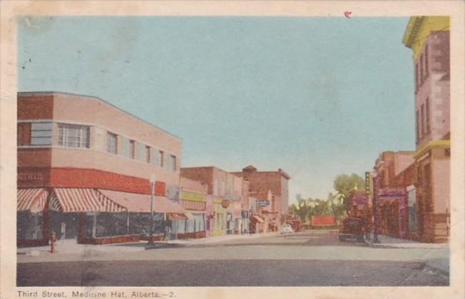 Canada Alberta Medicine Hat Third Street 1948