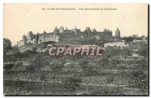 Old Postcard La Cite Carcassonne South West Panoramic view