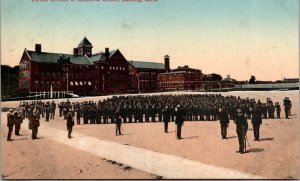 Postcard Parade Ground at Industrial School in Lansing, Michigan