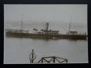 Isle of Man Steam Packet Ship T.S.S RUSHEN CASTLE near DOUGLAS c1980 RP Postcard
