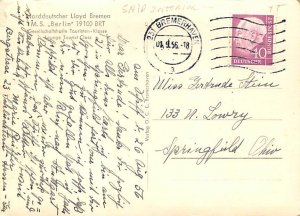 MS Berlin Lounge Tourist Class Norddeutscher Lloyd Ship 