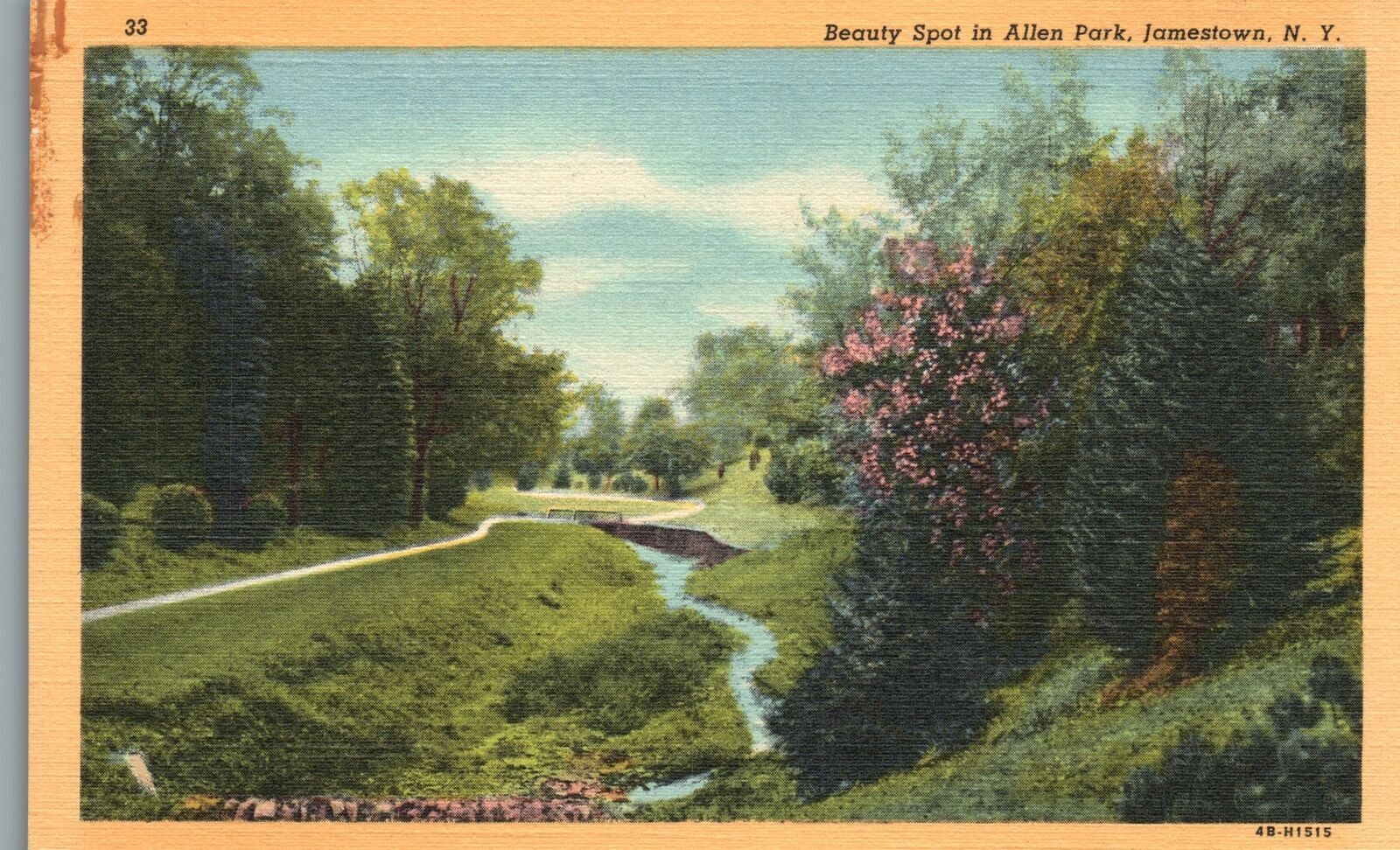 Vintage Postcard Beauty Spot Tourist Attraction Allen Park Jamestown