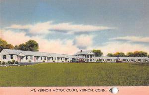 Vernon Connecticut Mt Vernon Motor Court linen antique pc Z11649