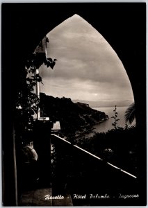 Ravello - Hotel Palumbo Ingresso Italy Medieval Palace Real Photo RPPC Postcard