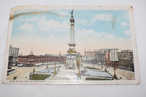 Bird's-Eye View of Monument Place Indianapolis Indiana Postcard Indiana News Co.