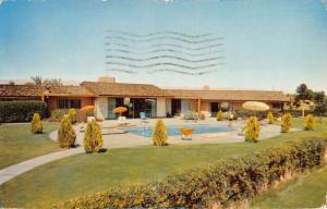 Palm Springs California Harris Faye Home Pool View Vintage Postcard K101518