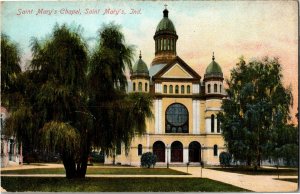 Saint Mary's Chapel, Saint Mary's IN Vintage Postcard E16