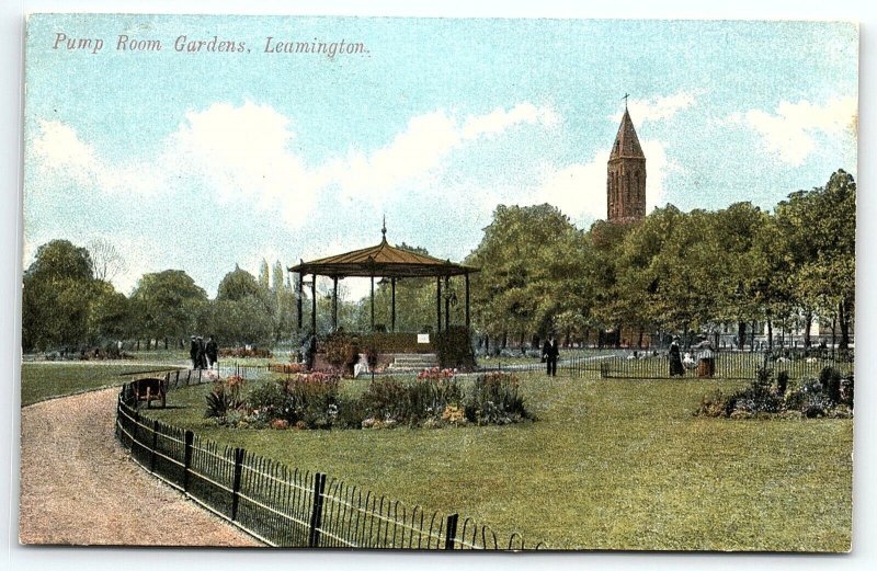 c1910 LEAMINGTON SPA CANADA ROYAL PUMP ROOM GARDENS POSTCARD P457