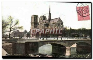 Old Postcard Paris Notre Dame