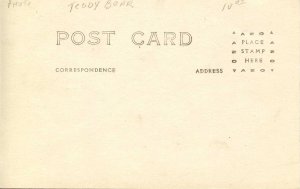 Little Girl with Teddy Bear    RPPC