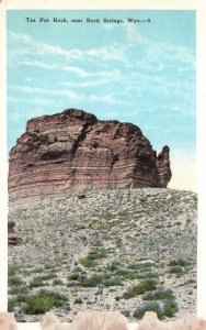 Vintage Postcard Tea Pot Rock Formation Sightseeing Near Rock Springs Wyoming WY