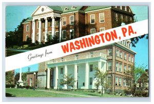Vintage Greetings From Washington PA Postcard P99E
