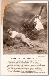 Down In The Valley Little Poem Couple Romantic Photography Postcard