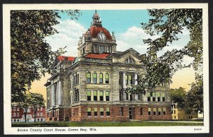 Brown County Courthouse Green Bay Wisconsin Unused c1920s