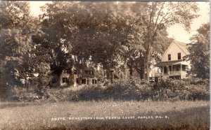 Naples, ME Maine  CHUTE HOMESTEAD Homes From Tennis Court VINTAGE Photo Postcard
