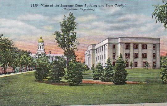 Vista Of The Supreme Court Building And State Capitol Cheyenne Wyoming