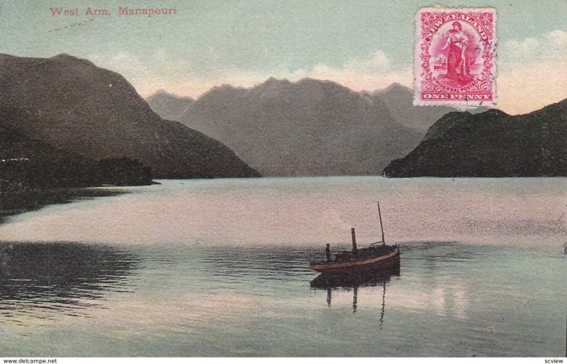 MANAPOURI, New Zealand, 1900-1910's; West Arm, Lake