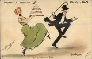 Lance Thackeray Comic Cake Walk TUCK Songs Illustrated 1905 Used Postcard