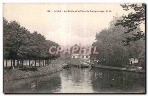 Old Postcard Lille The deule and the Ramponneau Bridge