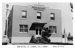 Town Hall St Leonard New Brunswick Canada 1950c Real Photo postcard