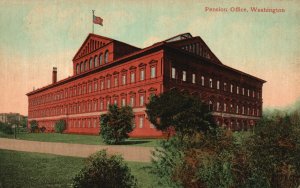 Vintage Postcard Pension Office Building Landmark Largest Brick Washington D.C.